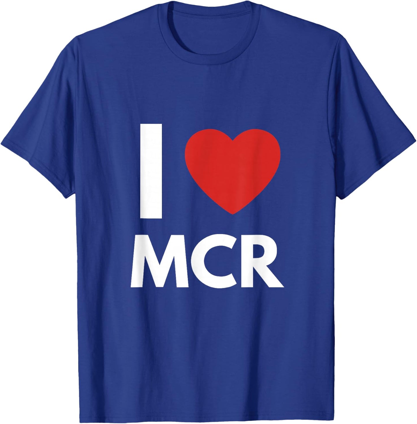 I Love MCR Heart Manchester Love Fan Apparel T-Shirt - T-Shirt | Royal