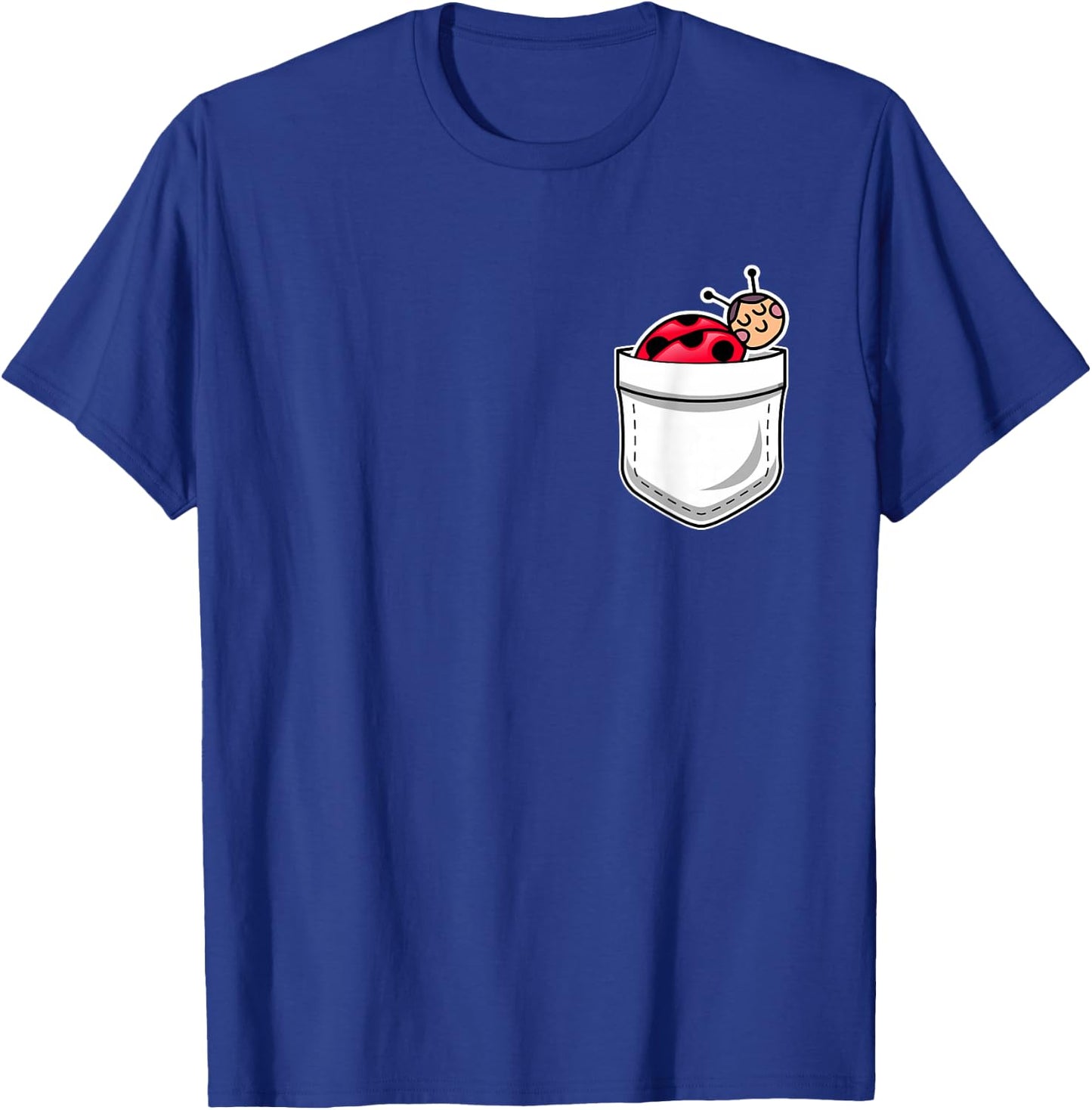 Ladybug in the Pocket - Ladybug Insect Lover Entomologist T-Shirt - T-Shirt | Royal