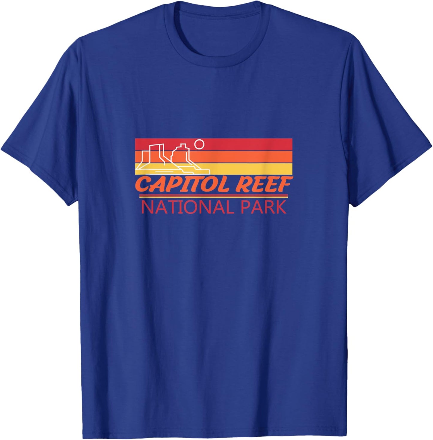 Cool Retro Capital Reef National Park T-Shirt - T-Shirt | Royal