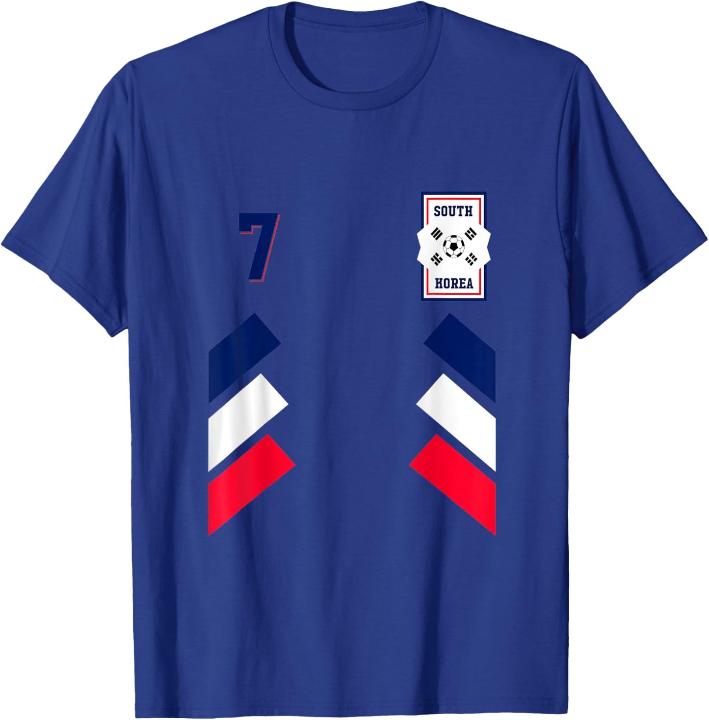 Retro7 Korean Football South Korea Soccer South Korea Flag T-Shirt - T-Shirt | Royal