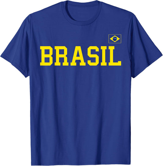Brazil T Shirt Women Men Kids Brasil Brazilian Flag Green T-Shirt - T-Shirt | Royal