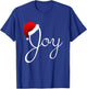 Joy Christmas Shirt - Santa Hat Christmas Joy T-Shirt - T-Shirt | Royal