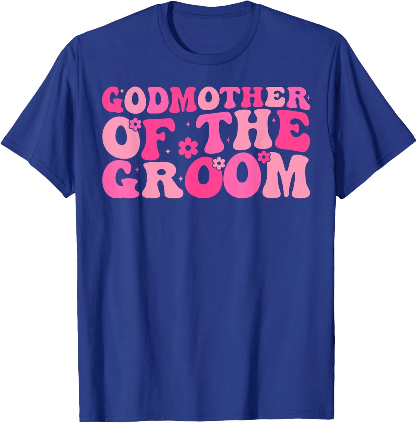 Godmother of the Groom Wedding Party Family Costume Retro T-Shirt - T-Shirt | Royal