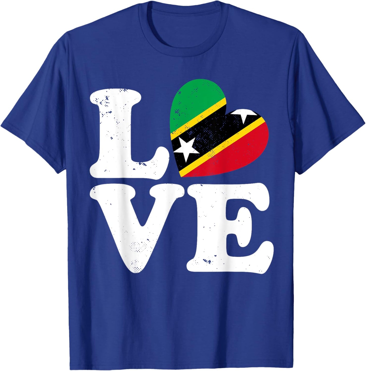 Love Heart St Kitts and Nevis Proud St Kitts and Nevis Flag T-Shirt - T-Shirt | Royal