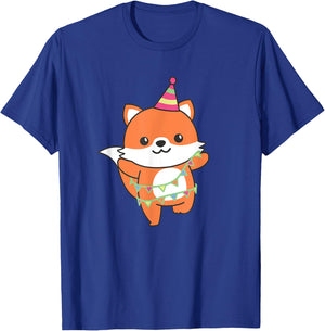 Fox Birthday For Children A Birthday Fox T-Shirt - T-Shirt | Royal