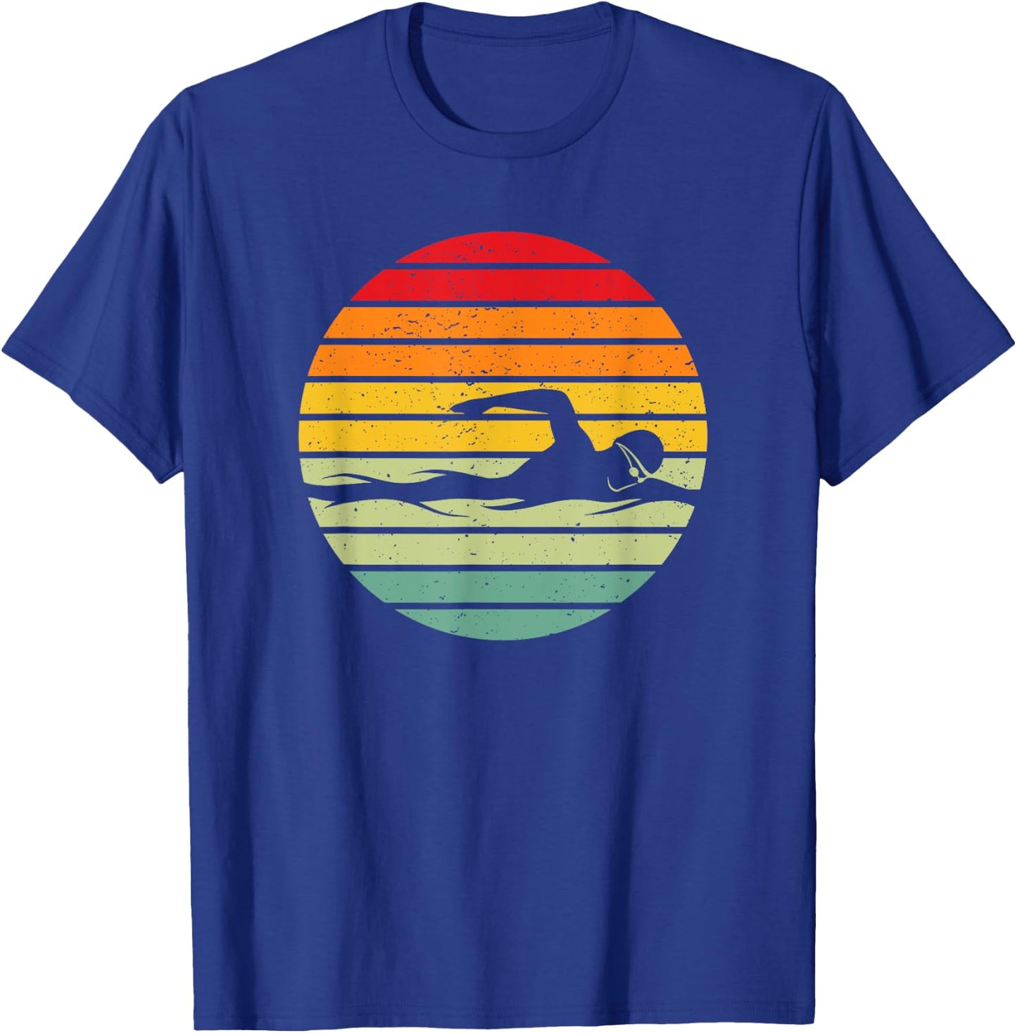 Swimming & Water Sport Vintage for Swimmers & Swim Coaches T-Shirt - T-Shirt | Royal