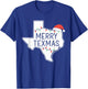 Merry Texmas Texas State Christmas T-Shirt - T-Shirt | Royal