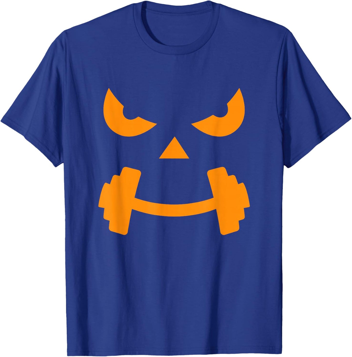 Gym Halloween Pumpkin Costume Funny Spooky Halloween Workout T-Shirt - T-Shirt | Royal