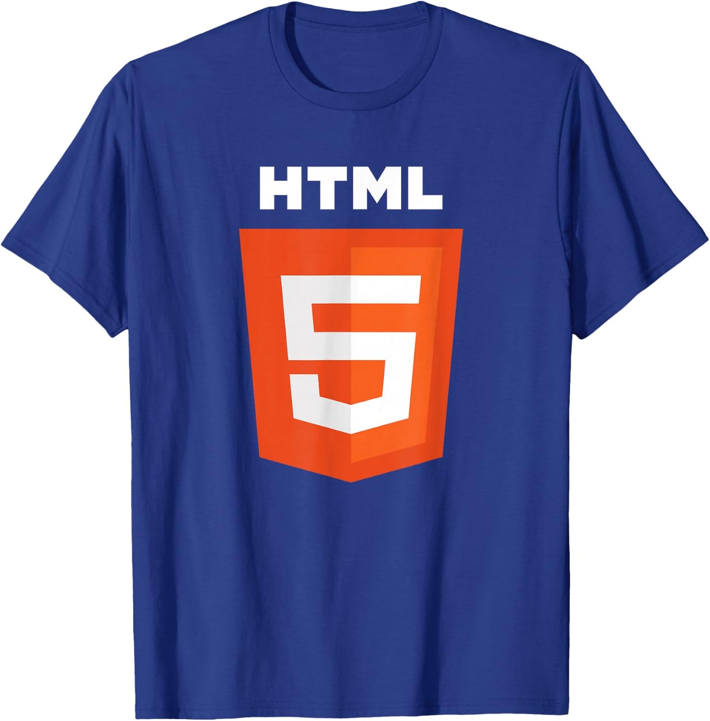 HTML5 HTML Logo, Web Designer Frontend Software Engineer T-Shirt - T-Shirt | Royal