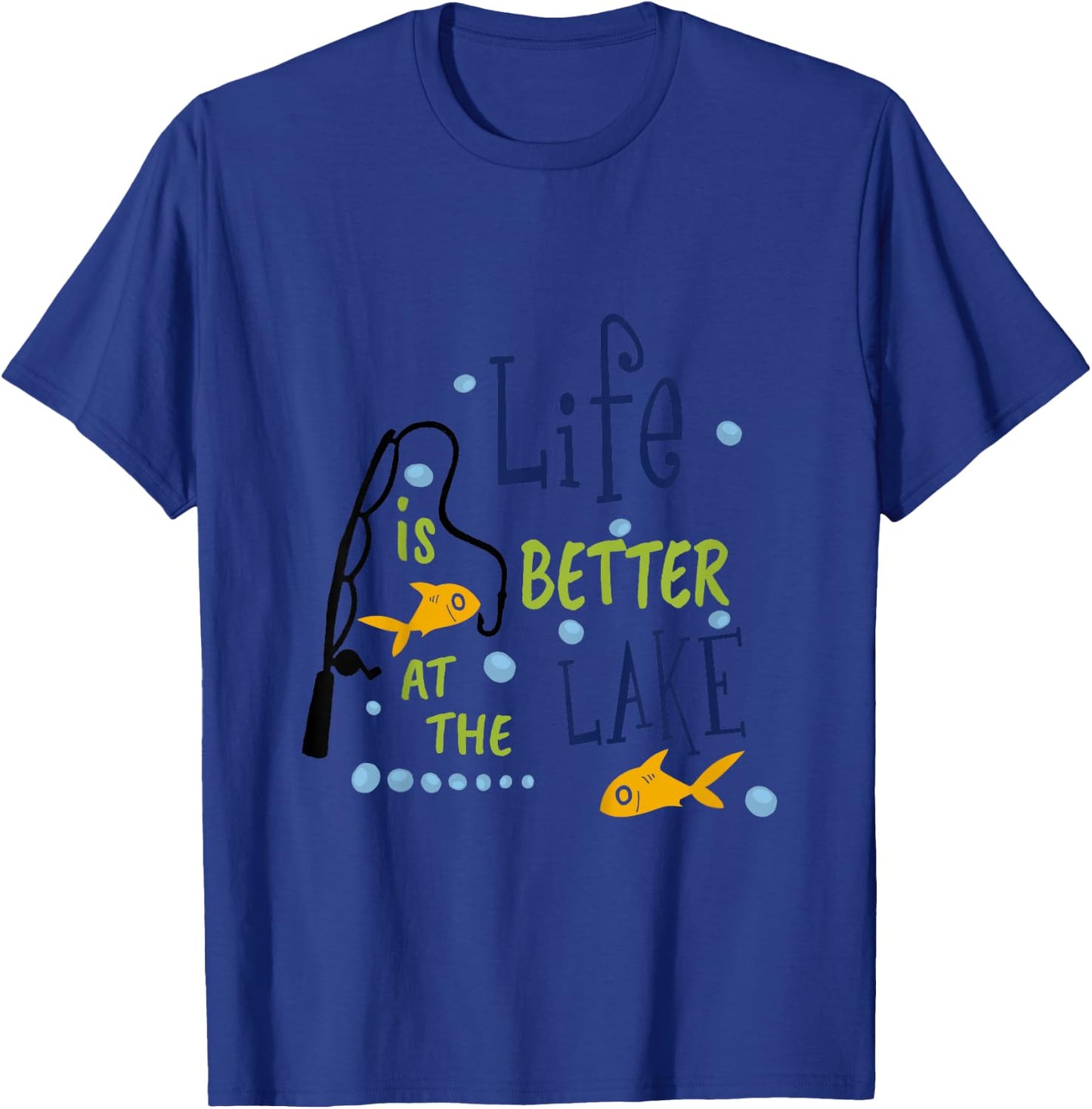 Life Is Better At The Lake Fishing Hobby Kid Toddler Child T-Shirt - T-Shirt | Royal