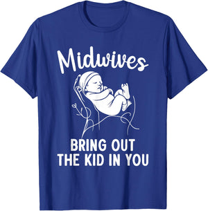 Midwife Art Mother Midwifery Childbirth Midwife T-Shirt - T-Shirt | Royal