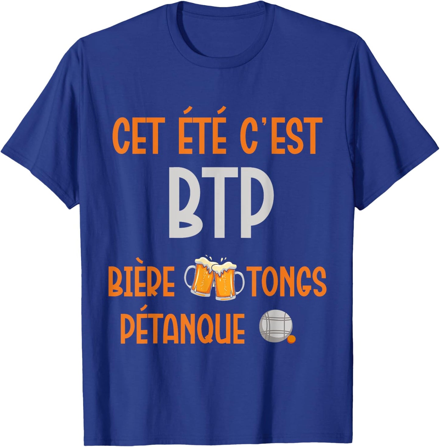 Gift humour summer man aperitif beauf beers flip flops petanque T-Shirt - T-Shirt | Royal