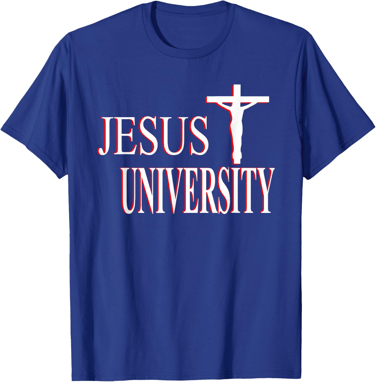Christian Faith Jesus University Christian T-Shirt - T-Shirt | Royal