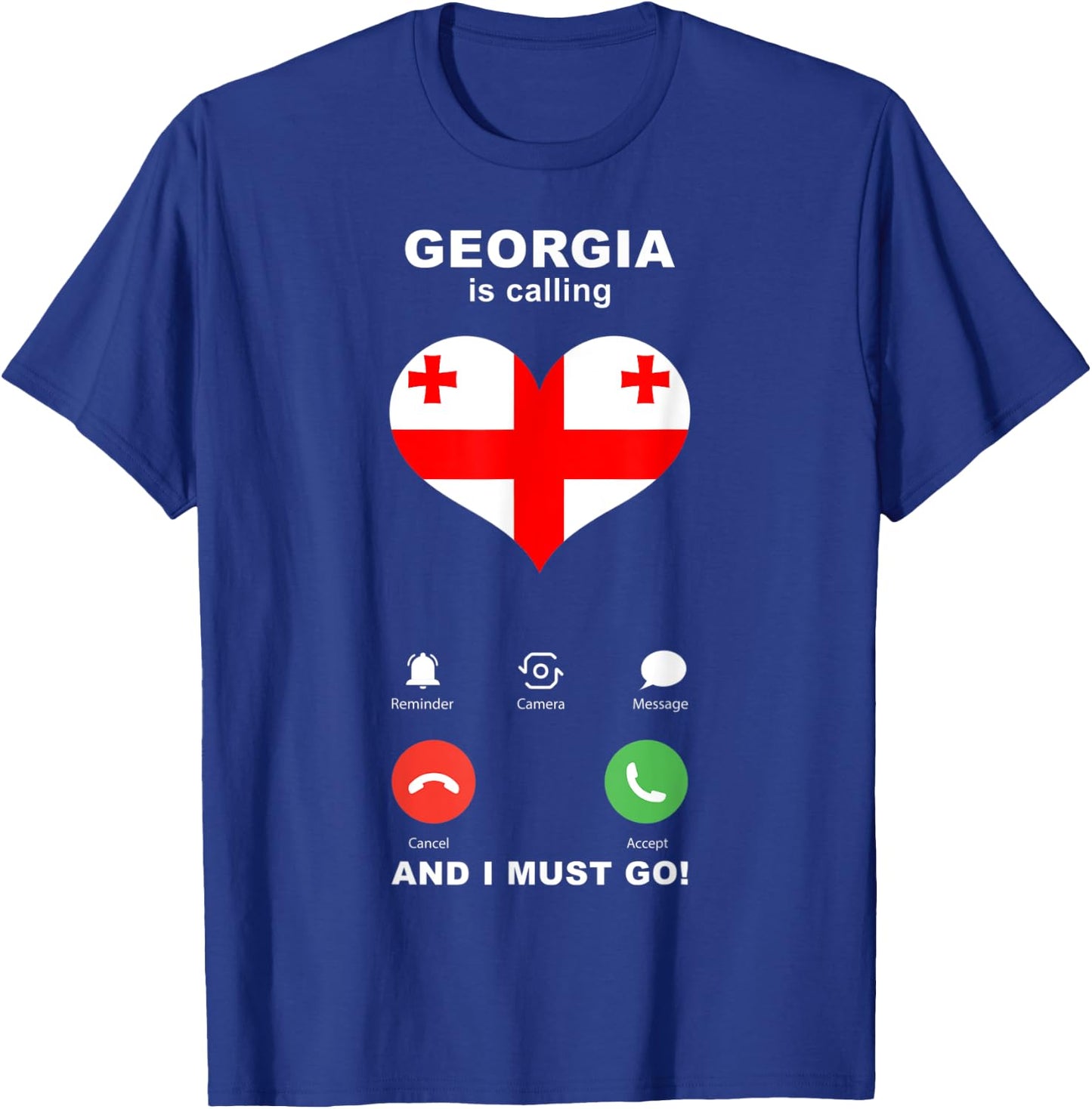 Georgien-Flagge, Souvenir, Georgien ruft T-Shirt - T-Shirt | Royal