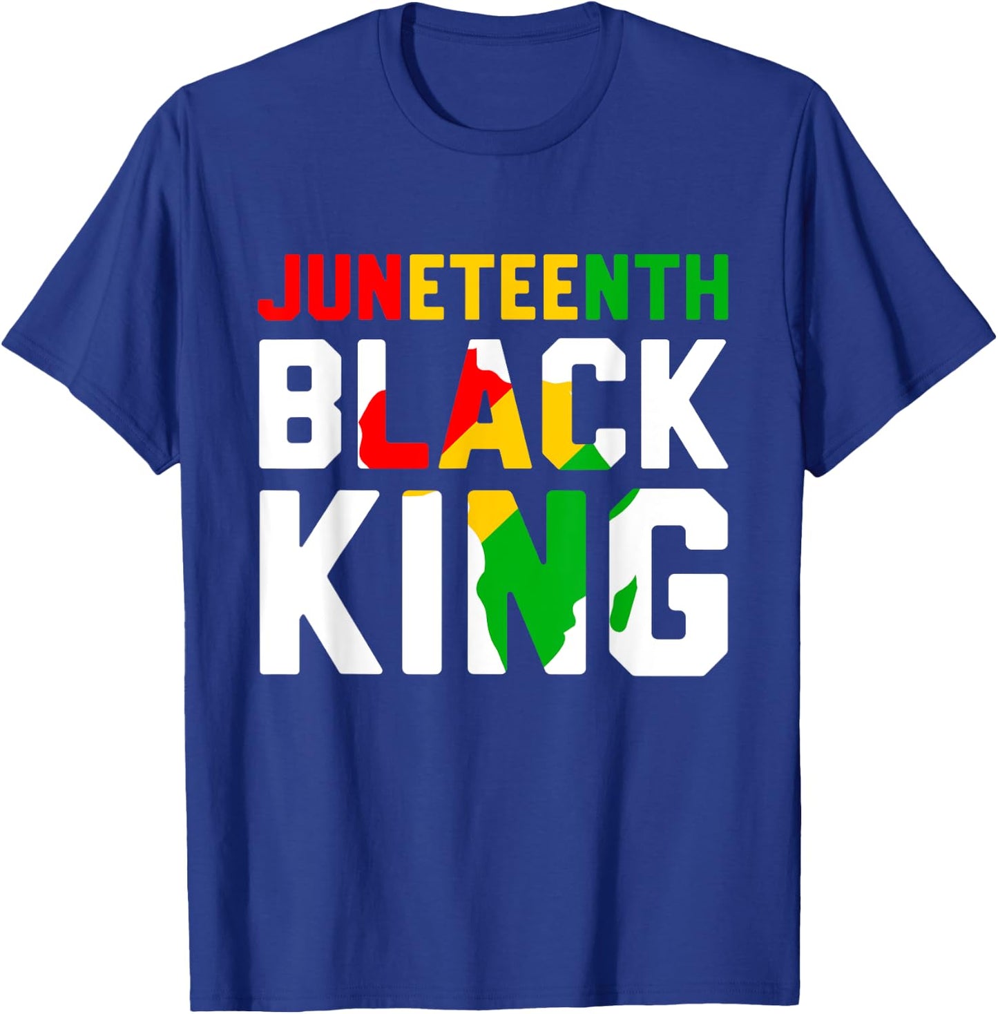 Awesome Juneteenth Black King Melanin Fathers Day Men Boys T-Shirt - T-Shirt | Royal