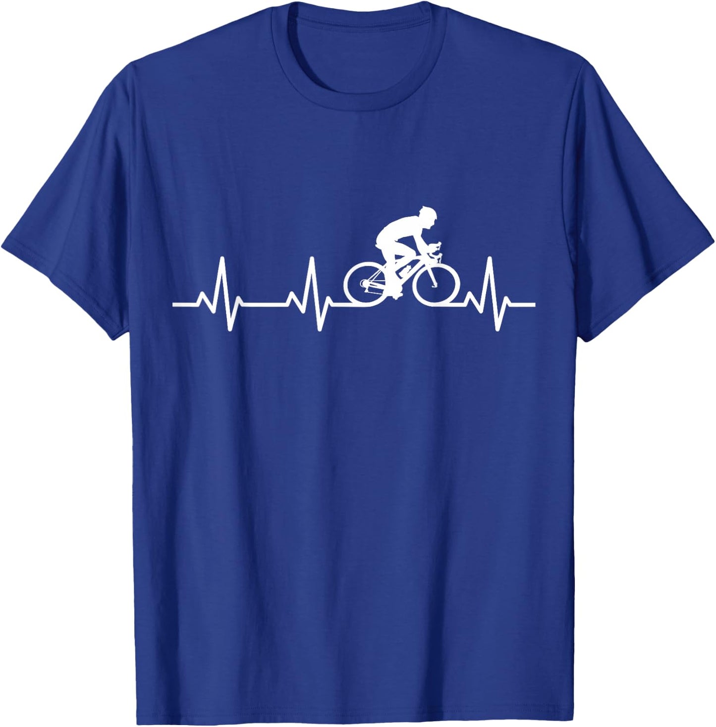 Herzschlag Radfahrer EKG Fahrrad Herzlinie T-Shirt - T-Shirt | Royal