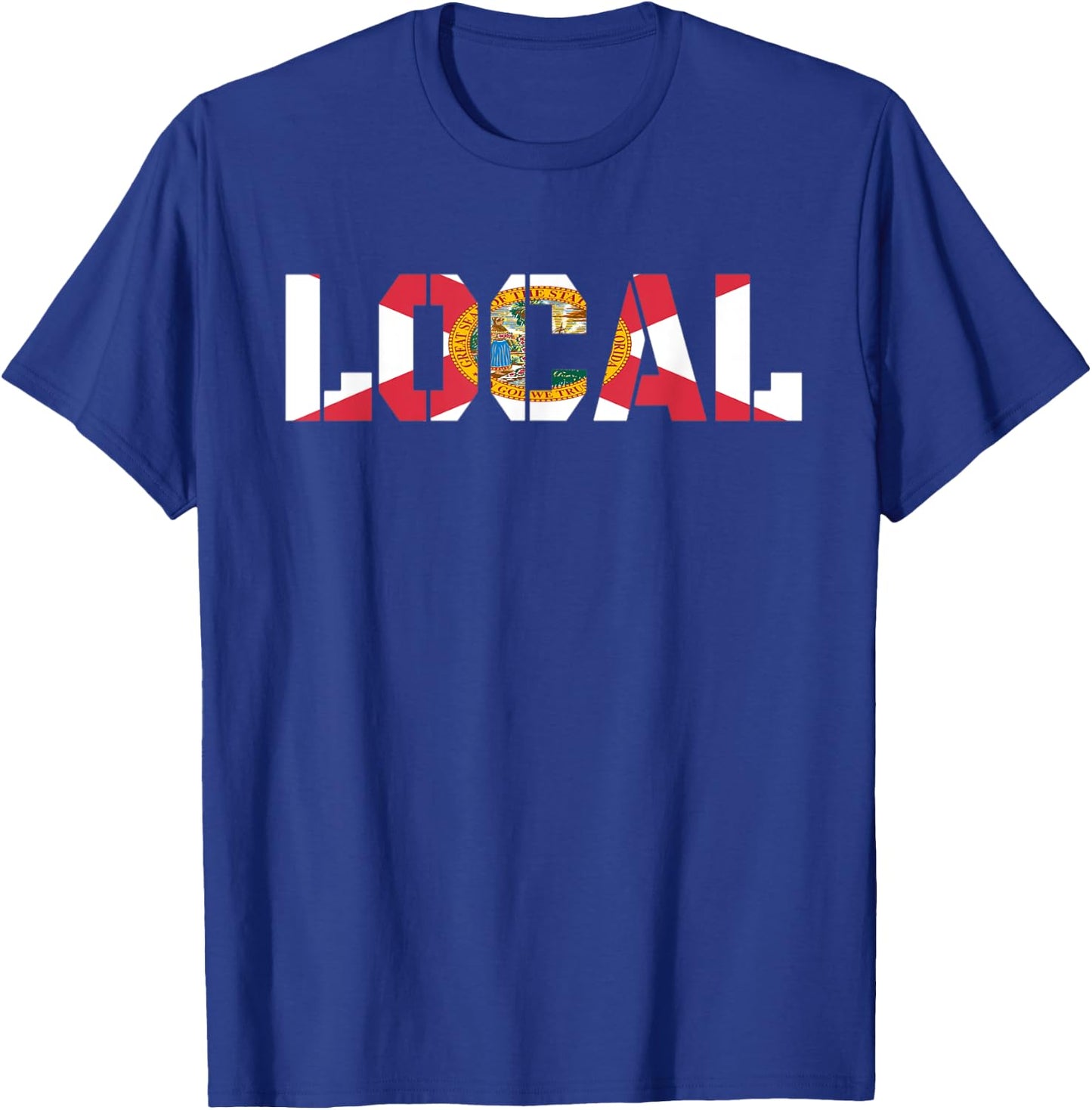 Local Florida Flag Lover Graphic T-Shirt - T-Shirt | Royal