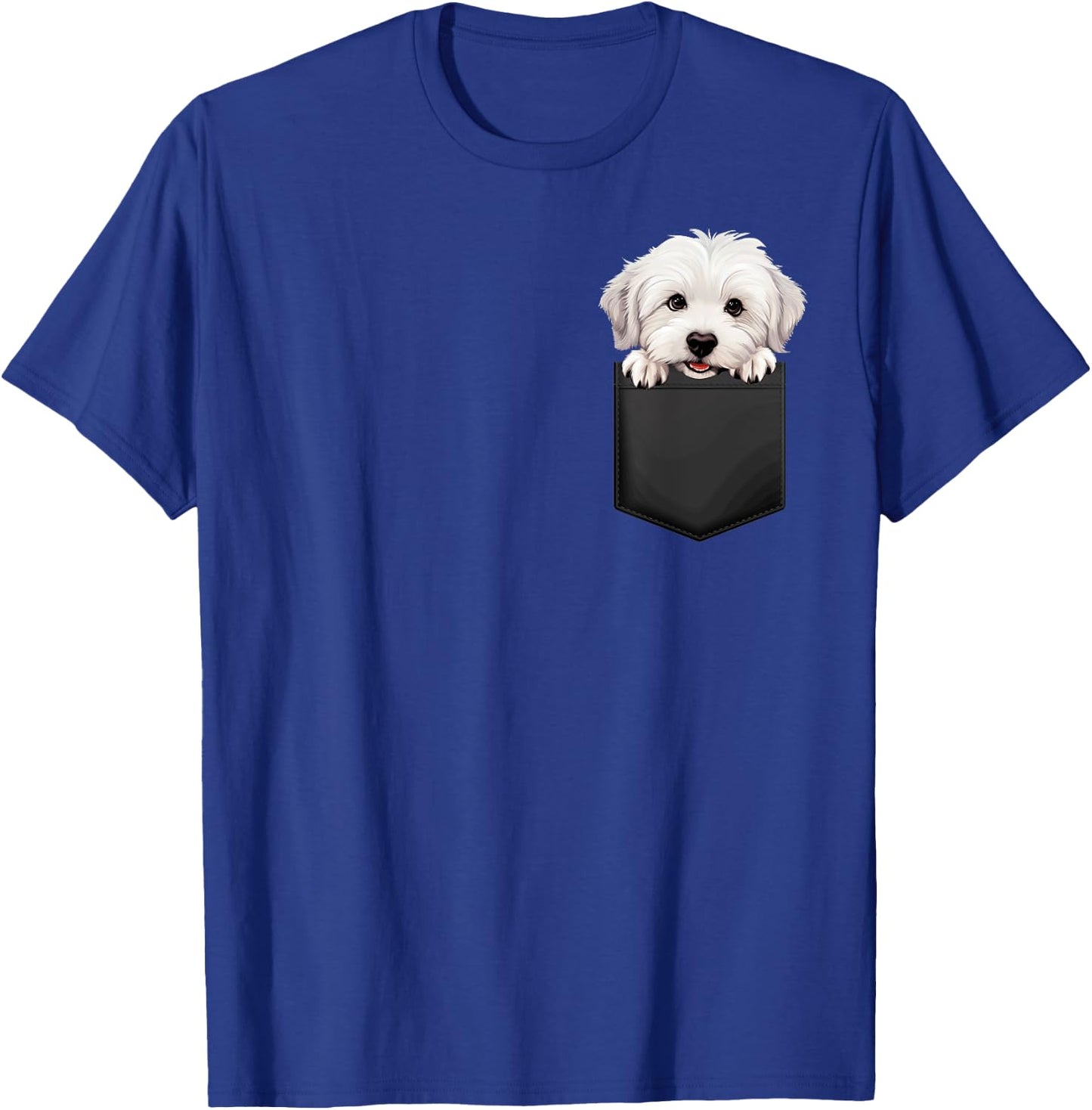 Tulear Cotton Puppy in Pocket Adorable Animal Lover , Black, S T-Shirt - T-Shirt | Royal