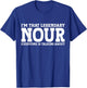 Nour Personal Name First Name Funny Nour T-Shirt - T-Shirt | Royal