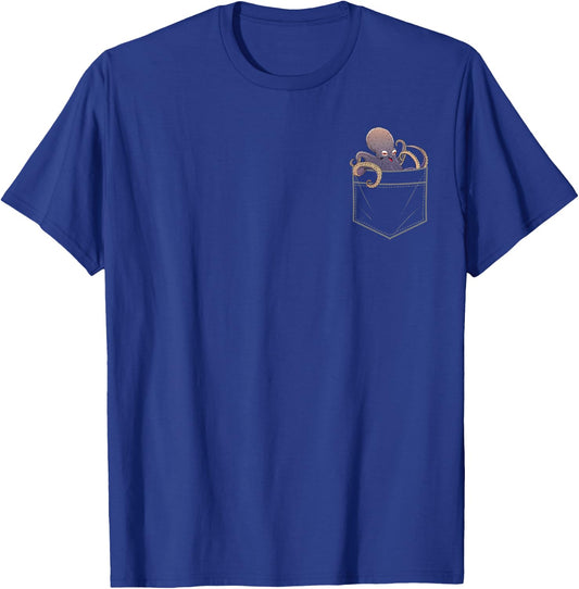 Funny Octopus Design Women Octopus Sea Animal Lovers T-Shirt - T-Shirt | Royal
