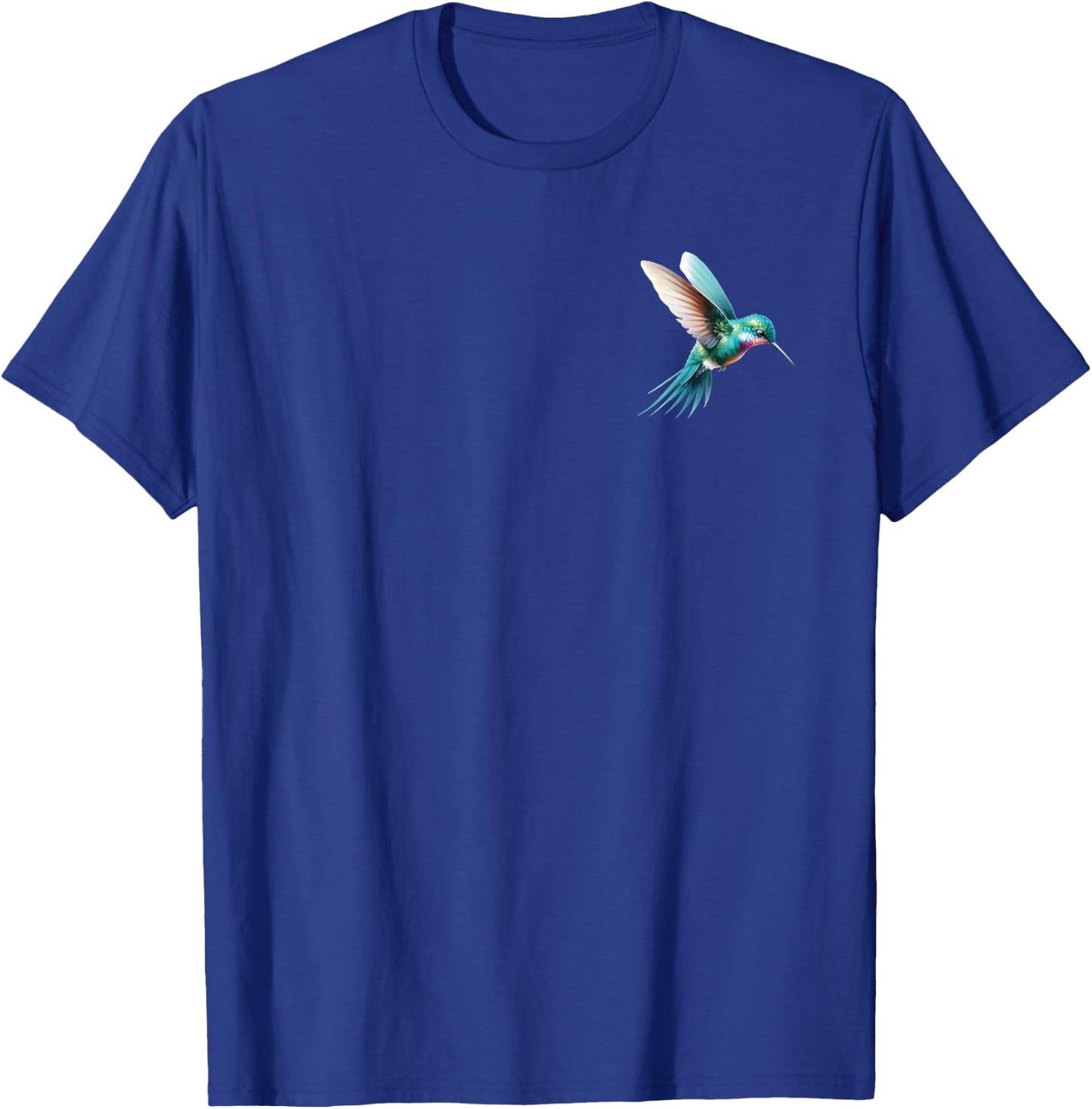 Hummingbird in the Pocket - Watercolour Hummingbird , black T-Shirt - T-Shirt | Royal