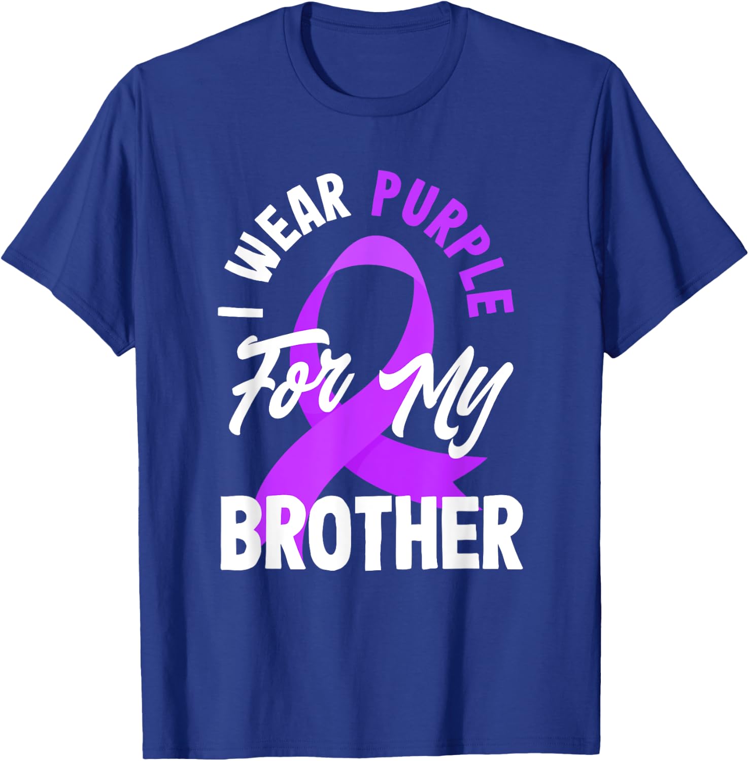 Je porte du violet pour sensibiliser mon frère à l'épilepsie T-Shirt - T-Shirt | Royal