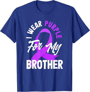 Je porte du violet pour sensibiliser mon frère à l'épilepsie T-Shirt - T-Shirt | Royal