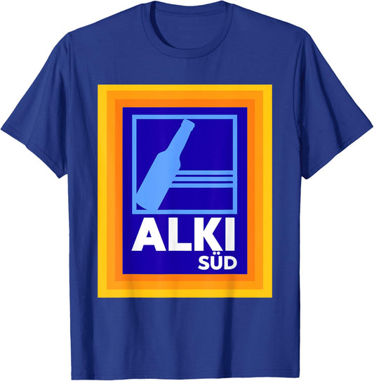 Alki Süd Parody Alcohol Drinking Party Malle Meme T-Shirt - T-Shirt | Royal