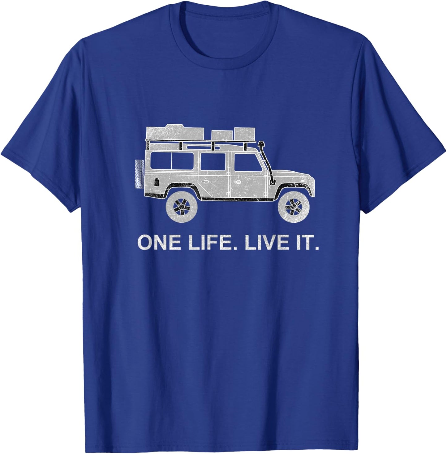 Roof Tent Defender Off-Road 4x4 Travel Vehicle T-Shirt - T-Shirt | Royal