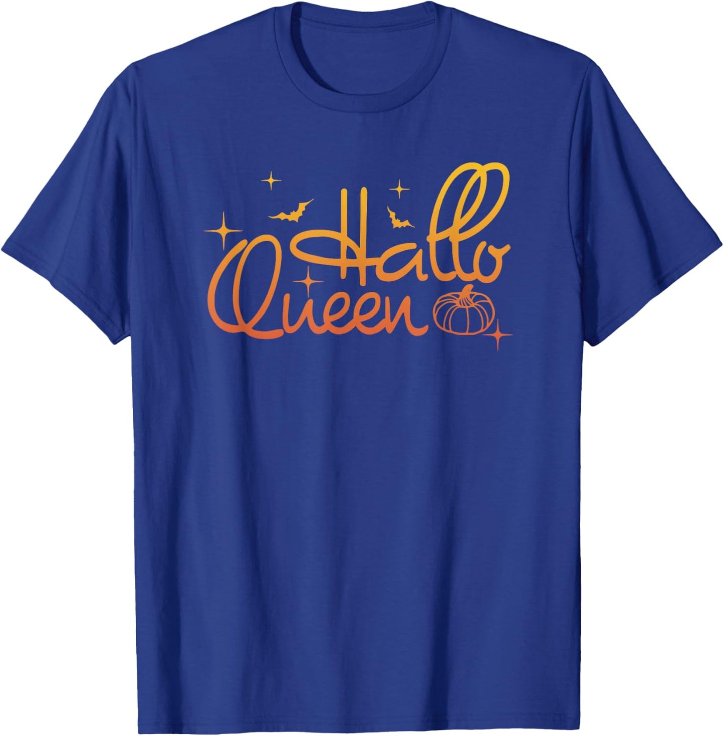 Hallo Queen Halloween Pun Costume For Halloween Men Women T-Shirt - T-Shirt | Royal