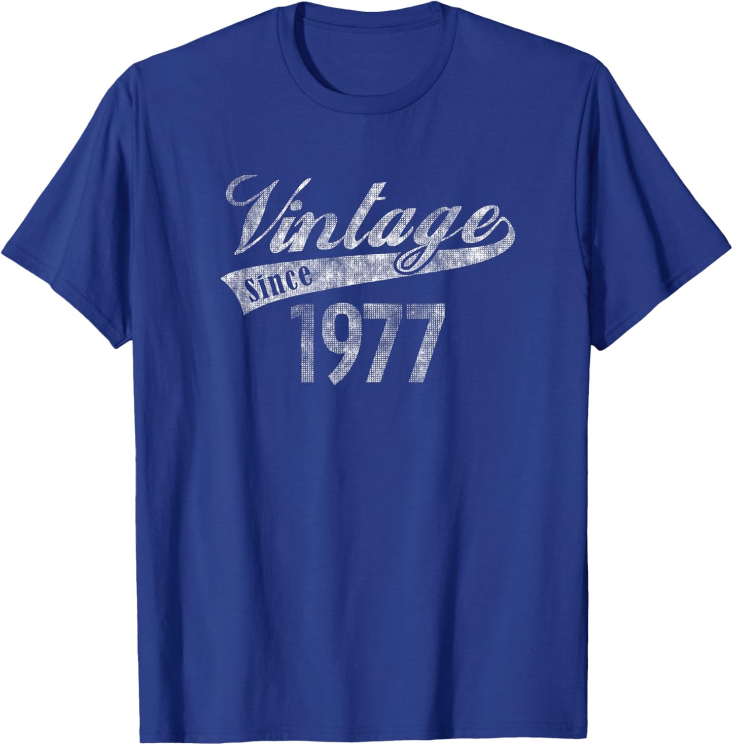 Vintage Since 1977 Retro Birthday Gift T-Shirt - T-Shirt | Royal