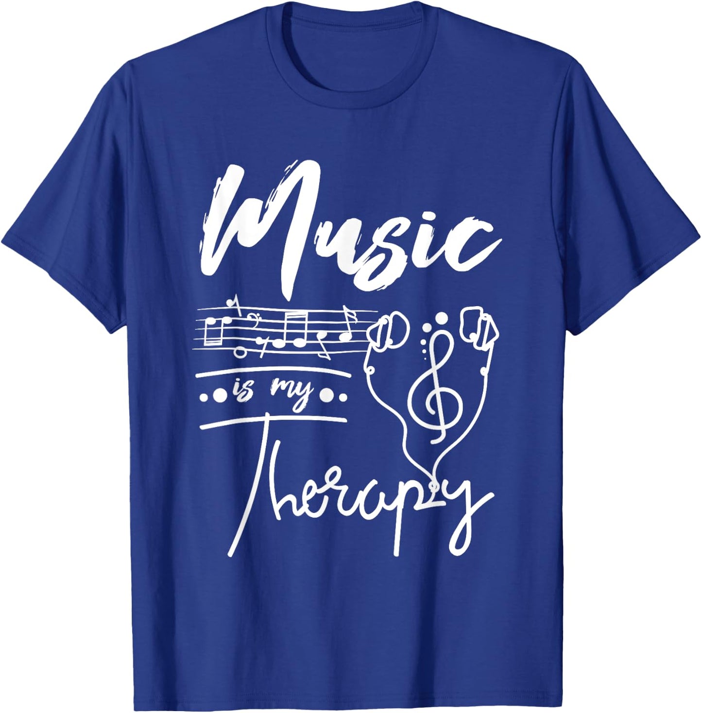 Music is my therapy T-Shirt - T-Shirt | Royal