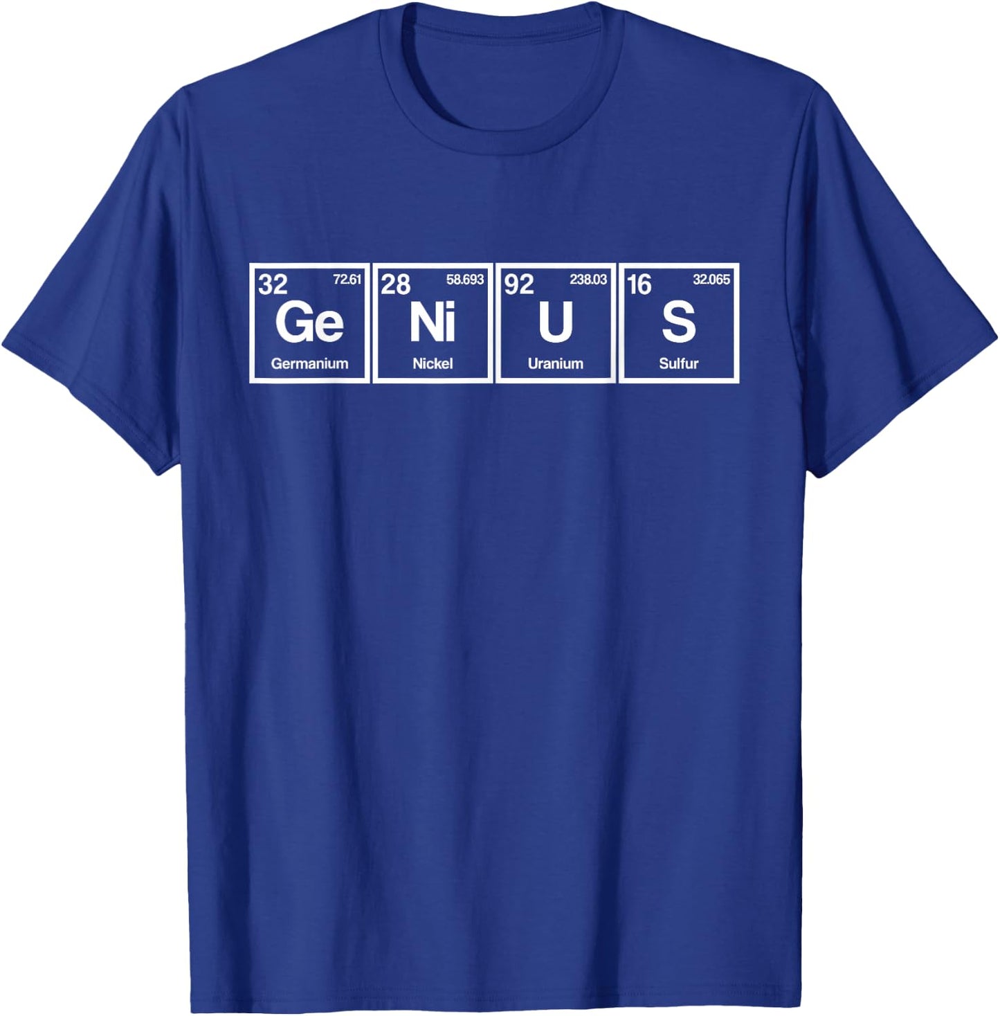 Funny Periodic Table Genius Science Scientist Nerd Gift T-Shirt - T-Shirt | Royal