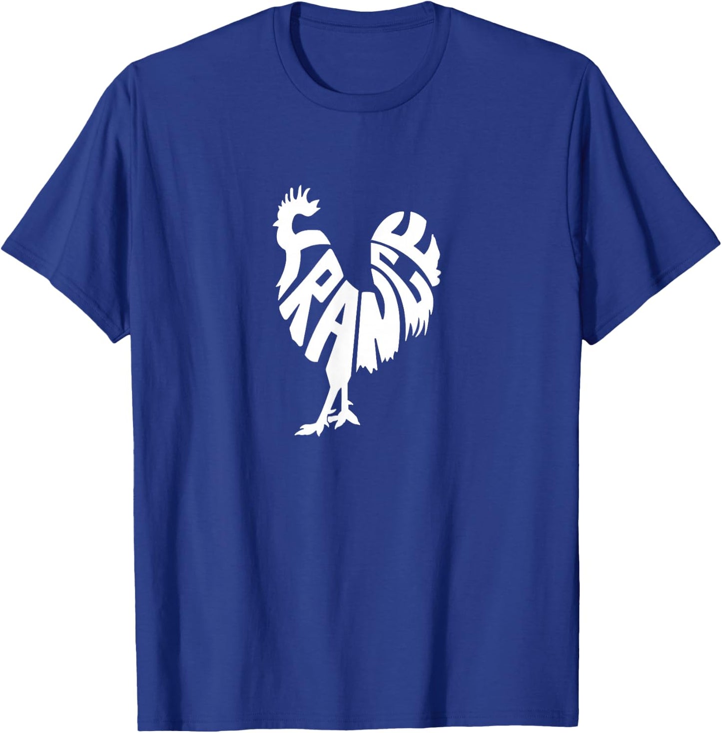France Gallic Rooster Word Art - Funny Animal T-Shirt - T-Shirt | Royal