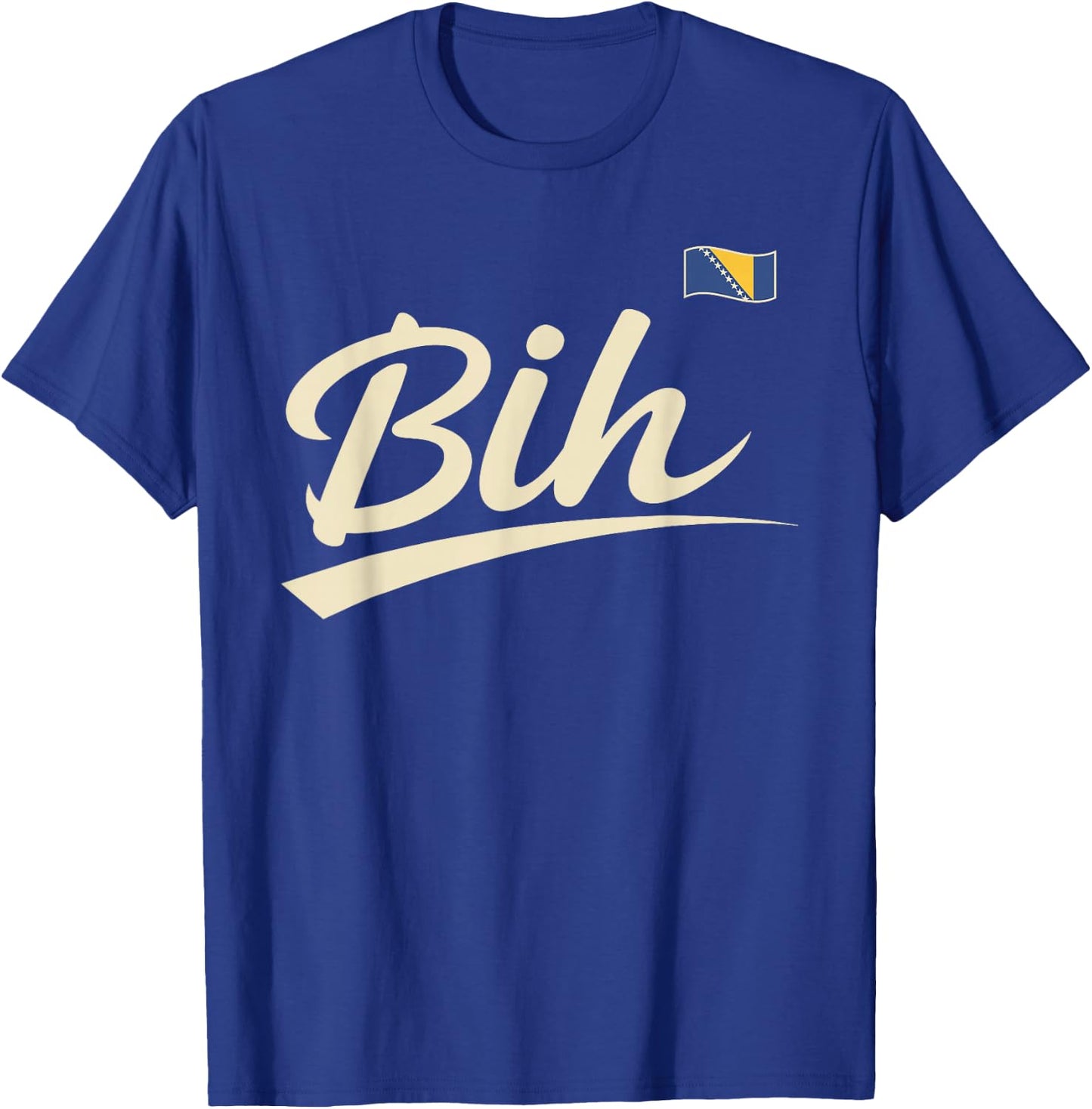 Bosnia and Herzegovina Vintage Script Fan T-Shirt - T-Shirt | Royal