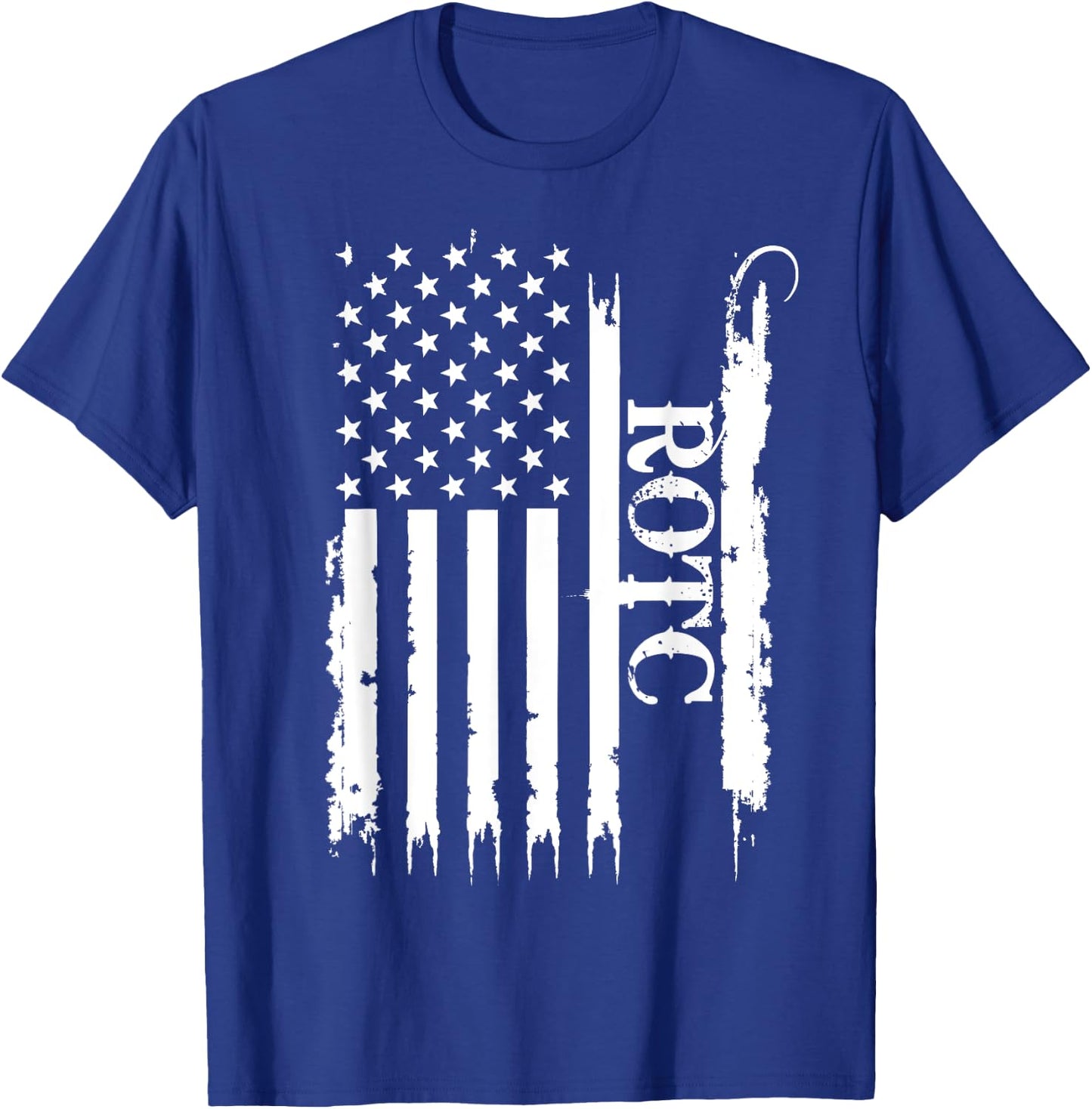 ROTC United States Distressed w US Flag T-Shirt - T-Shirt | Royal