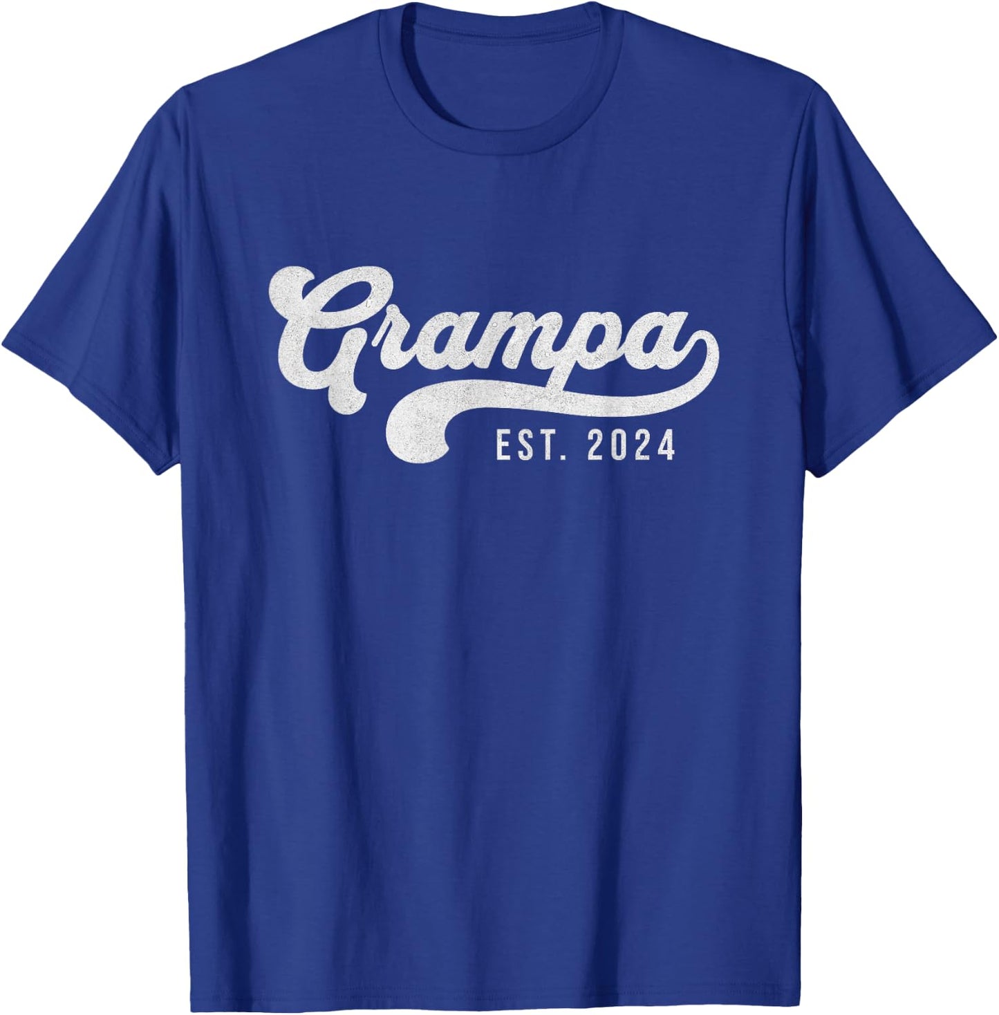 Grampa Est 2024 New Grandpa Promoted To Grampa Father's Day T-Shirt - T-Shirt | Royal