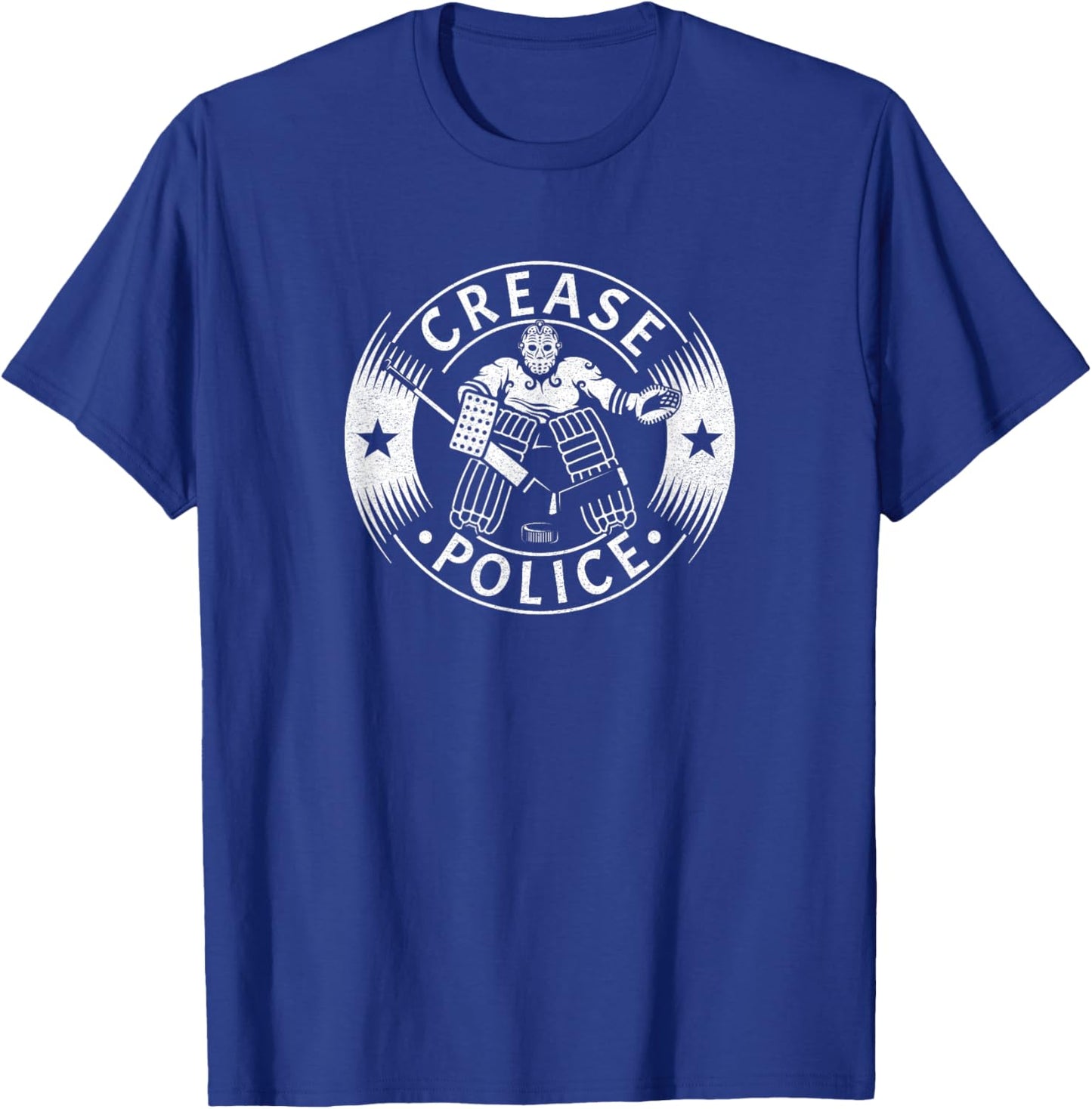 Crease Police Ice Hockey Goalie T-Shirt - T-Shirt | Royal