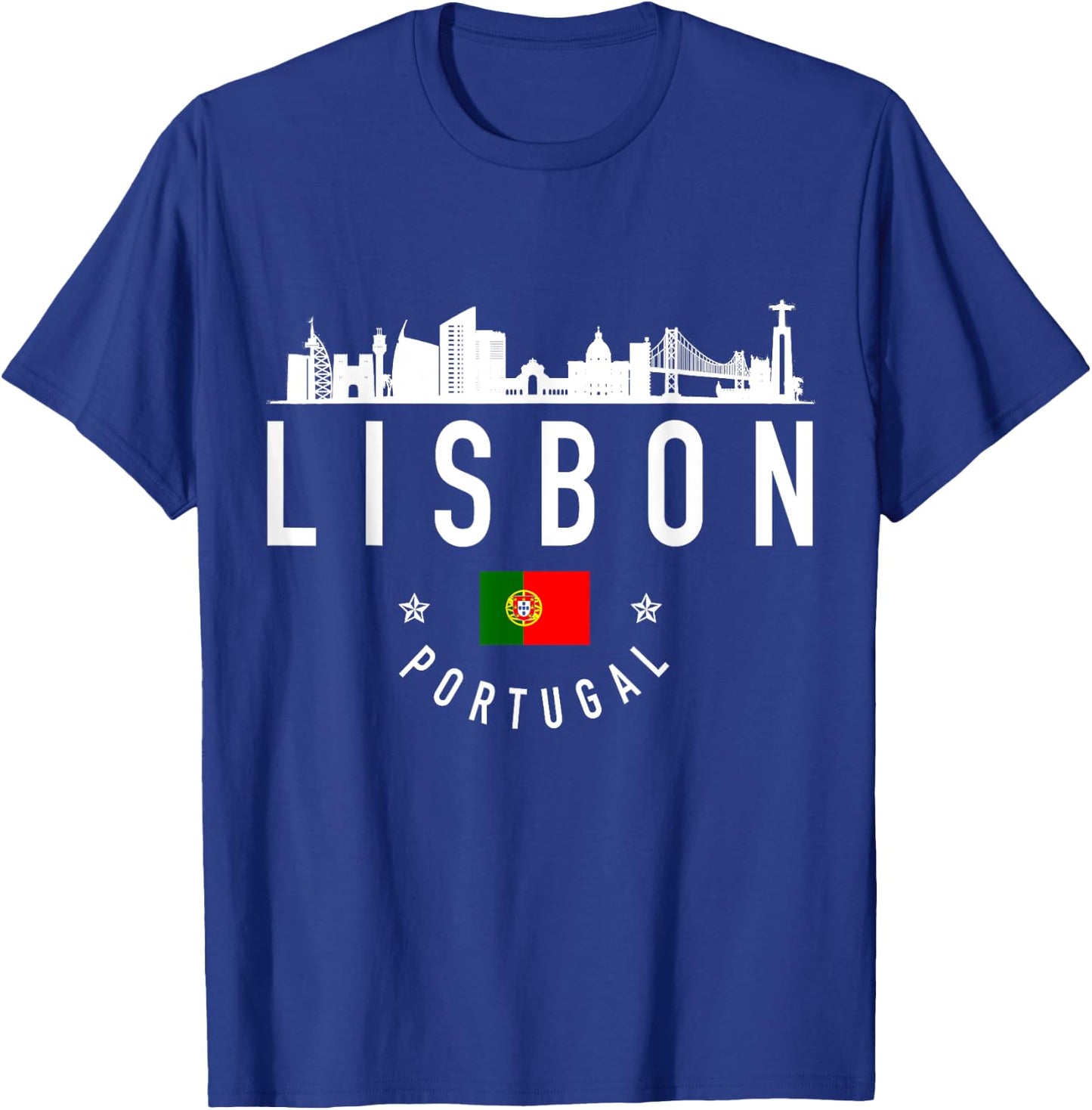 Lisbon Portugal Skyline Portuguese Flag Pride Souvenir T-Shirt - T-Shirt | Royal