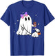 Halloween Cute Ghost Walking Dog Spooky Coquette Ghost Women T-Shirt - T-Shirt | Royal
