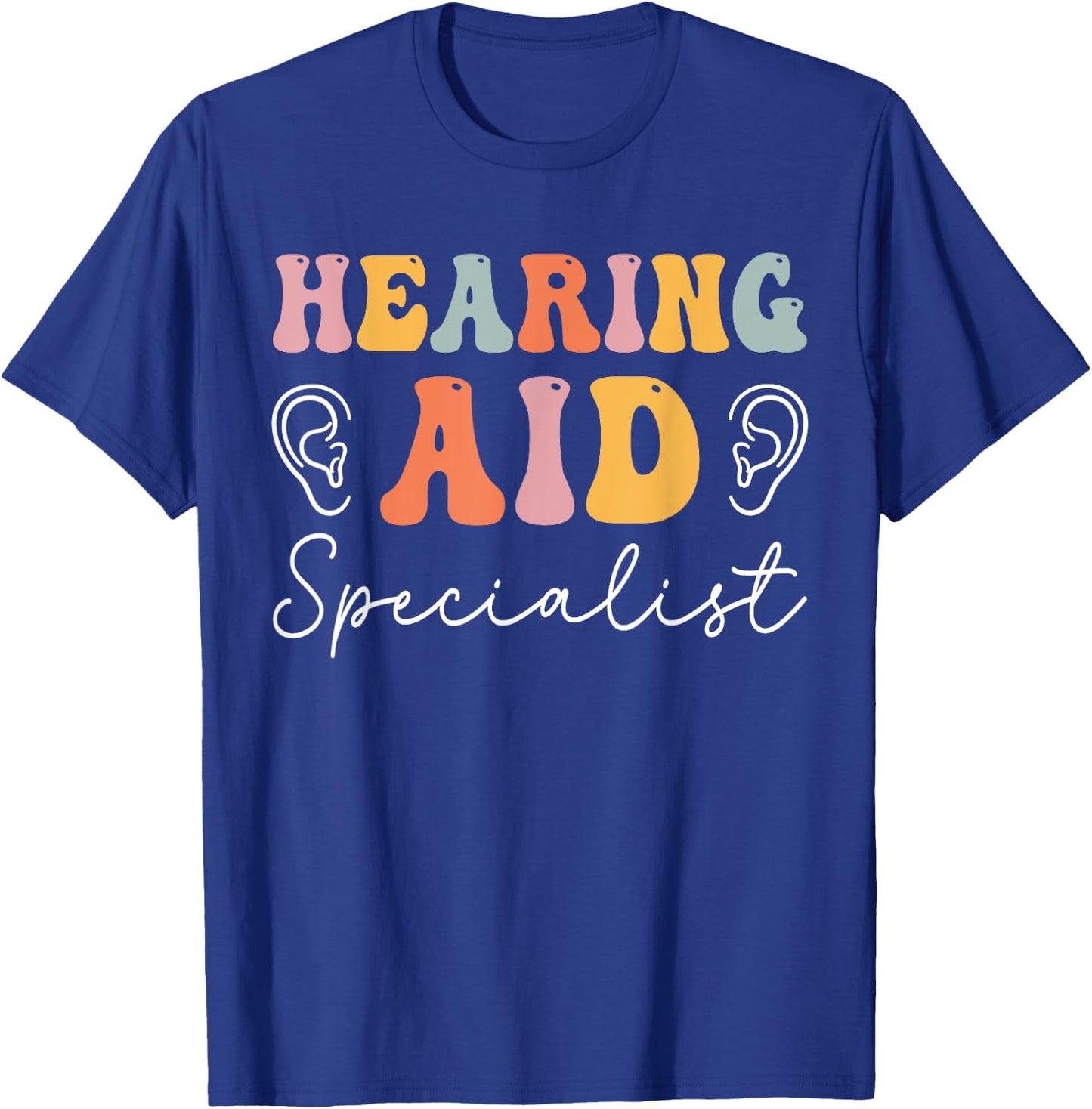 Hearing Aid Specialist Groovy Audiologist Audiology T-Shirt - T-Shirt | Royal