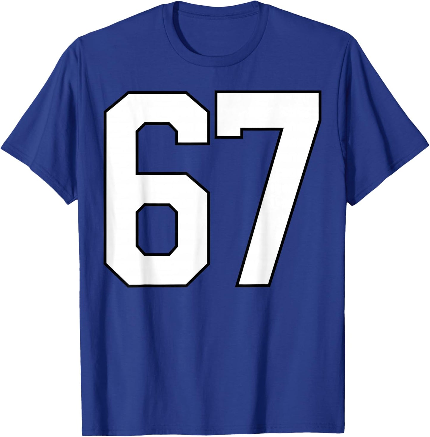 Number 67 Sports Team T-Shirt - T-Shirt | Royal