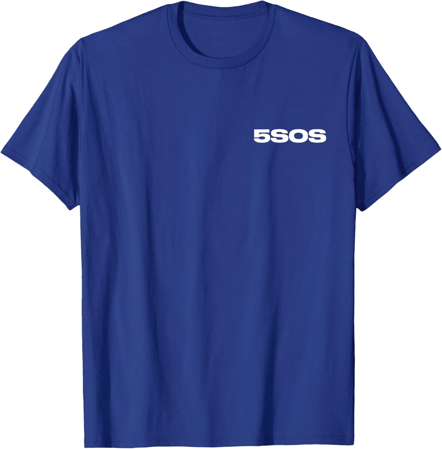 5 Seconds of Summer Logo Wildflower Back Print T-Shirt - T-Shirt | Royal