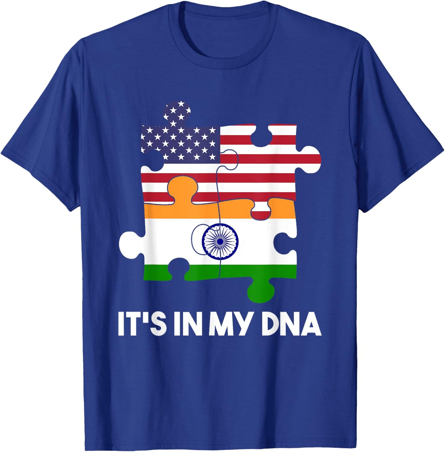 India Proud Flag Day Hindi Sikh America American Fingerprint T-Shirt - T-Shirt | Royal
