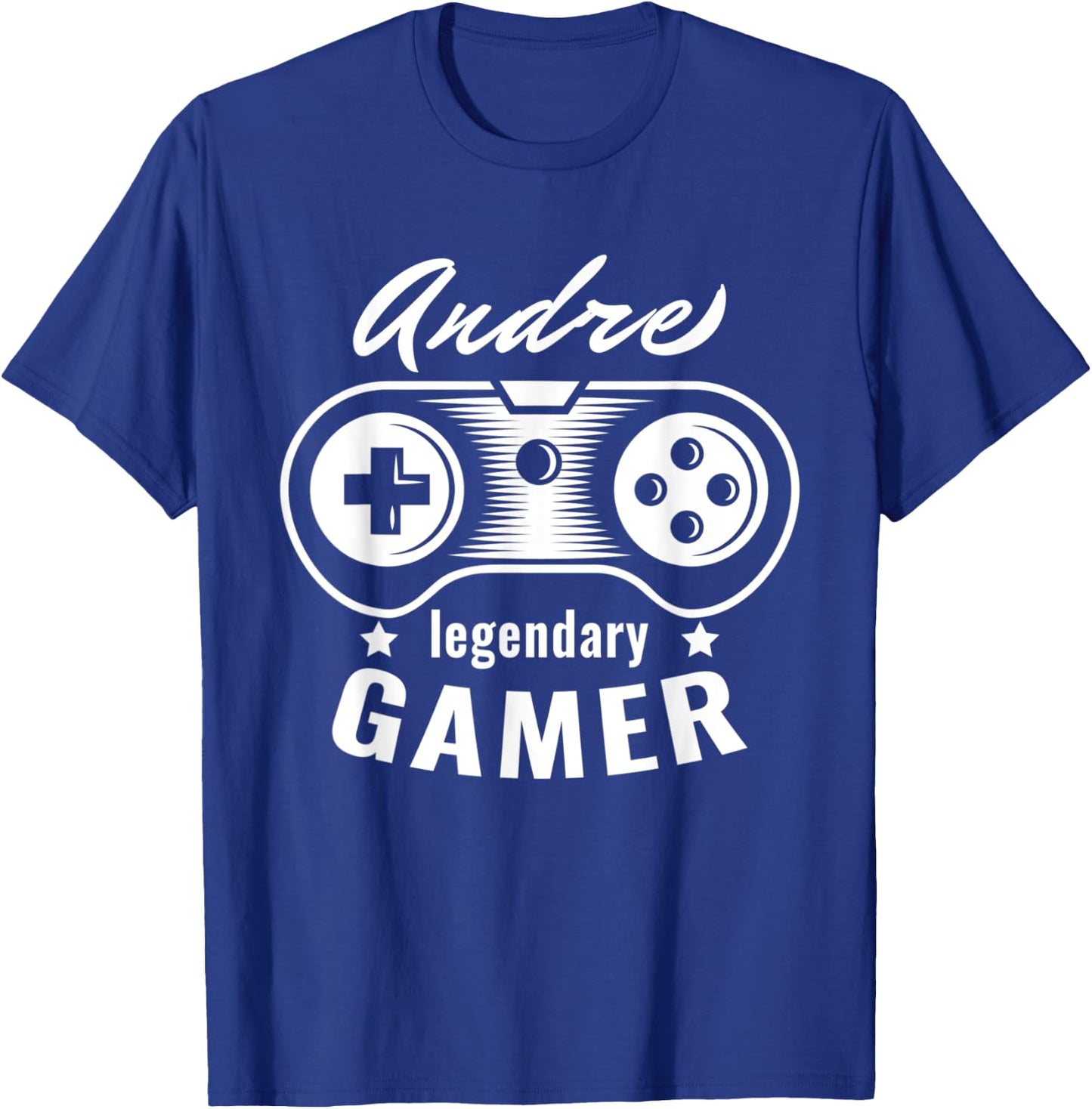 Andre Legendary Gamer - Personalized Name Gift T-Shirt - T-Shirt | Royal