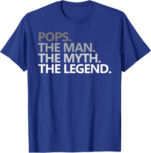 POPS The Man The Myth The Legend Grandpa T-Shirt - T-Shirt | Royal