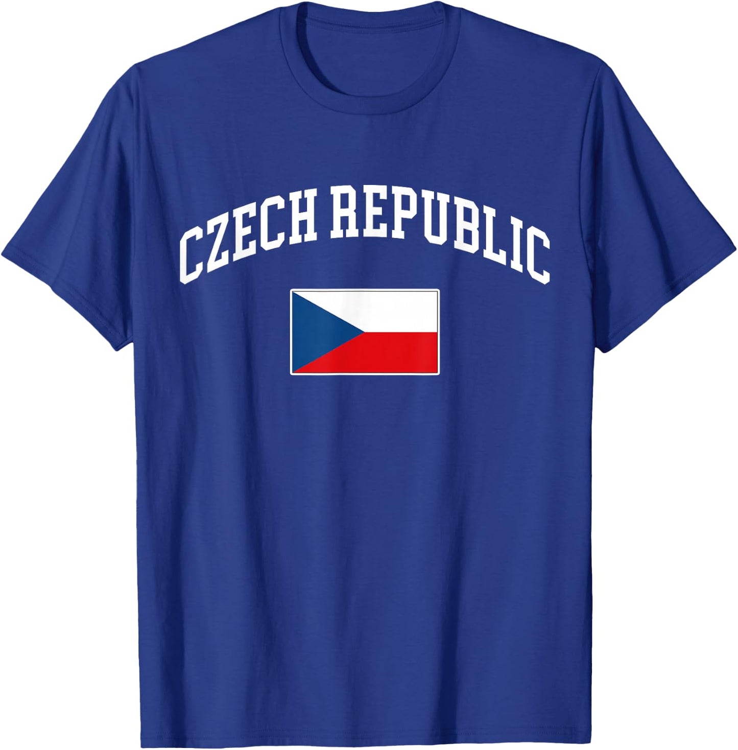 Czech Republic Flag Czechia Retro Vintage Classic Graphic T-Shirt - T-Shirt | Royal