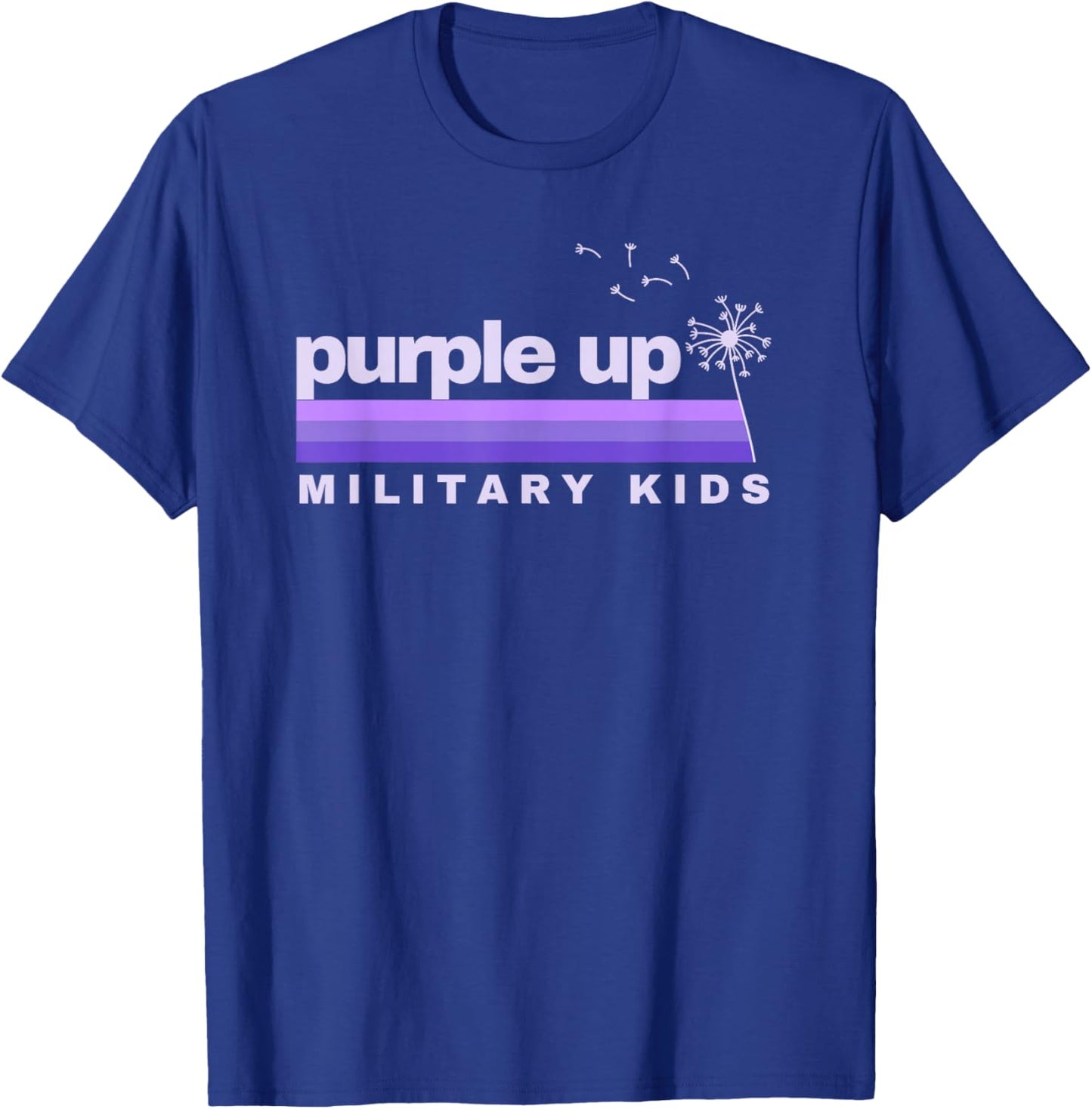 Purple Up For Military Kids Military Child Month Dandelion T-Shirt - T-Shirt | Royal