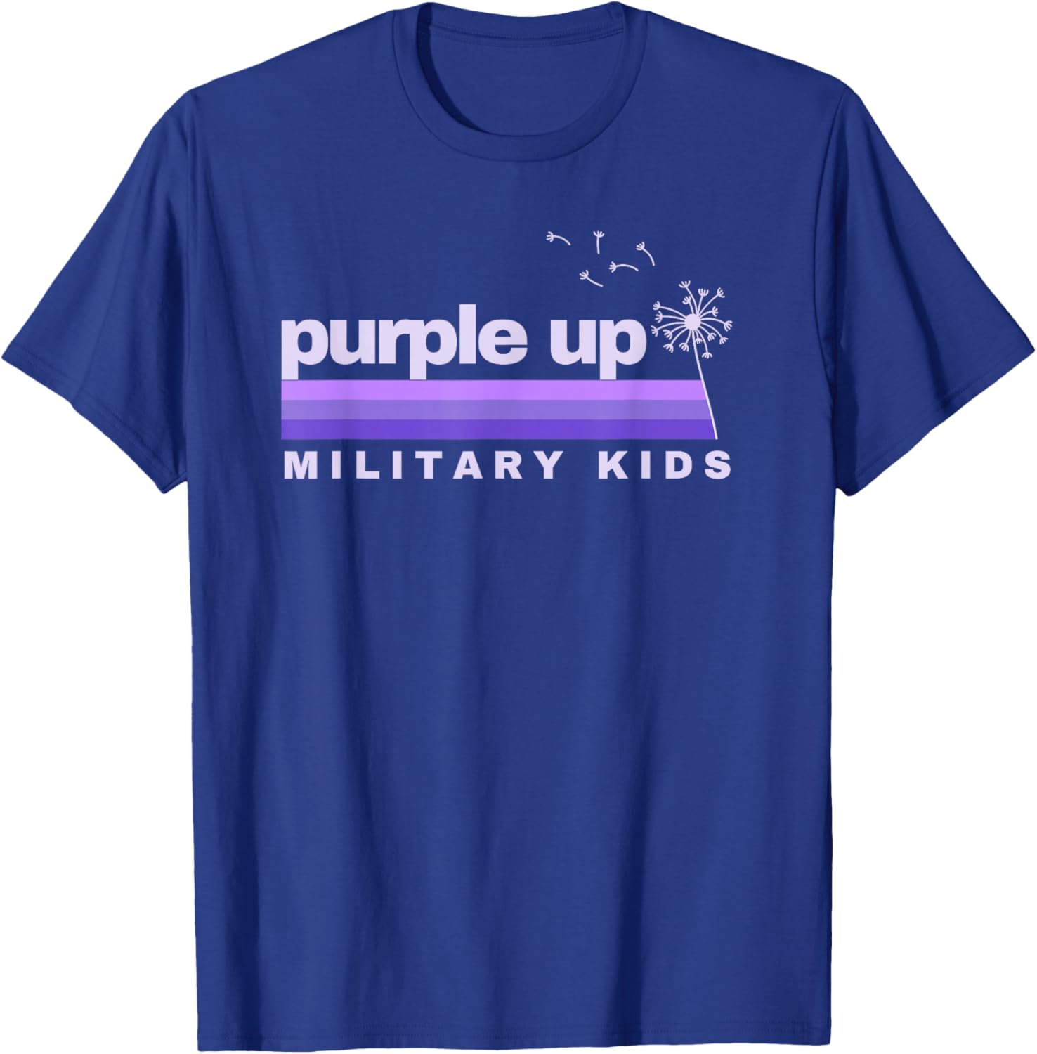 Purple Up For Military Kids Military Child Month Dandelion T-Shirt - T-Shirt | Royal