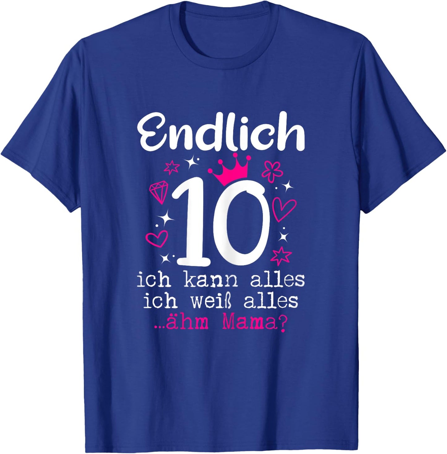 Girl's 10 Years Finally 10th Birthday , black T-Shirt - T-Shirt | Royal
